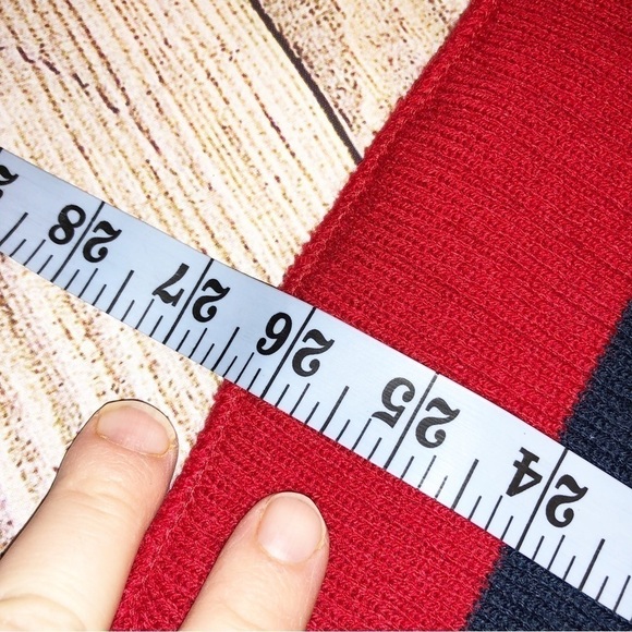 USA Olympics Logo Knit Scarf Blue with Red Trim and White Logo - Picture 5 of 6